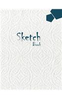 Sketchbook Large 8 x 10 Premium, Uncoated (75 gsm) Paper, White Cover