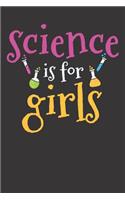 Notebook: Dot Grid Dotted 6x9 120 Pages Science Girl Student Teacher Chemistry