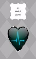 My Medical Journal: Record All Your Medical Details, Medication, Jabs, Hospital Appointments, Treatment and More. Track Your Health & Lifestyle. Grey Abstract Diamond D