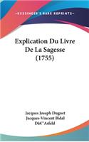 Explication Du Livre De La Sagesse (1755)