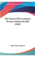 The Sources of Les Amours de Jean Antoine de Baif (1905)