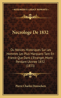 Necrologe De 1832
