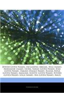 Articles on Jewish Given Names, Including