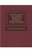 Statistische Uebersicht Der Wichtigsten Gegenstande Des Verkehrs Und Verbrauchs Im Deutschen Zollvereine