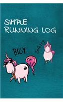 Simple Running Log: Marathon Running Log Tracker - Race Keepsake Marathon Runner Gifts
