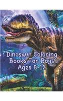Dinosaur Coloring Books For Boys Ages 8-12: Dinosaur Coloring Books For Boys Ages 8-12. Dinosaurs Coloring Pages. 25 Pages - 8.5" x 11"