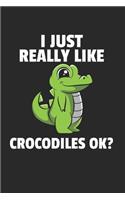 Krokodil Alligator Notizbuch: Krokodil Alligator Notizbuch für Liebhaber / Notizheft / Notizblock A5 (6x9in) Dotted Notebook / Punkteraster / 120 gepunktete Seiten