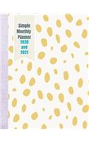 Simple Monthly Planner 2020 and 2021