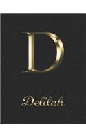 Delilah: 1 Year Daily Planner (12 Months) - Yellow Gold Effect Letter D Initial First Name - 2020 - 2021 - 365 Pages for Planning - January 20 - December 20 