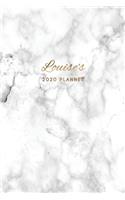 Louise's 2020 Planner: Weekly + Monthly View - Marble + Gold Personalized - 6x9 in - 2020 Calendar Organizer with Bonus Dotted Grid Pages + Inspirational Quotes + To-Do Li(10 Personalized Planners)
