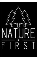 Nature First: Notizbuch DIN A5 - 120 Seiten kariert