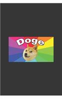 Doge Notebook: Lined Journal, 120 Pages, 6 x 9, Affordable Shibu Inu Meme Gift Journal Matte Finish