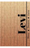 Manly Masculine Notebook with Personalized Monogram Levi: A personalized monogram notebook just for you!