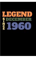 Legend since December 1960: Ruled Birthday Diary Notebook or Guest book Journal - Lined Register Pocketbook for Men and Women with Lines - Visitors' book for Birthdays and Part