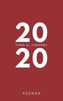 Agenda 2020 Toma el control: Agenda para todo el año 2020, sencilla, planificador mensual y semanal, tapa blanda, color rojo y blanco