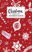 Christmas card list address book: Christmas Card List remember Sending Receiving Personal ten year list snow Organise notebook notebook Alphabetical 10 Years A-Z Tabs
