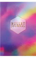 Bullet Journal: Gorgeous Trendy Holographic Bullet Journal 120-Page 1/4 Inch Dot Grid Pretty Holographic Notebook 6 X 9 Perfect Bound Glossy Softcover