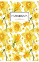 Notebook Yellow Daffodils: Floral Notebook 100 Lined Pages 5.5" x 8.5", Daffodil Flowers Print (Diary Notepad Journal)