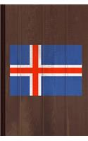 Iceland Flag Journal Notebook: Blank Lined Ruled for Writing 6x9 110 Pages
