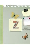 Monogrammed Z Dot Grid Bullet Journal: 8.5" x 11" Soft Matte Cover 150 pages(Letter Z Monogram Bullet Diary)