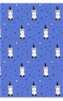 Bullet Journal Notebook Cute Little Unicorns Pattern 8: 112 Page Numbered Dot Grid Bullet Journal with Index Pages and Key Pages in Portable 6 X 9 Size.