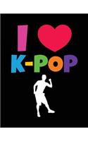 I Heart K-Pop: Blank Lined Notebook Journal