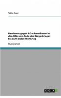 Rassismus gegen Afro-Amerikaner in den USA vom Ende des Bürgerkrieges bis zum ersten Weltkrieg