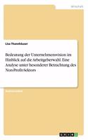 Bedeutung der Unternehmensvision im Hinblick auf die Arbeitgeberwahl. Eine Analyse unter besonderer Betrachtung des Non-Profit-Sektors