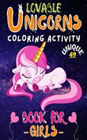 Lovable Unicorn Coloring activity Book For Girls: Beautiful and Advanced Color Pages for Girls & Tweens. Practice for Stress Relief & Relaxation. (Kids Animal Activity Designs Book) 8.5x11-100 page