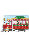 Christmas Train Shaped Cover Holiday Sticky Notes