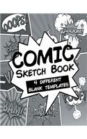 Comic Sketch Book 4 Different Blank Templates