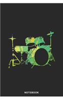 Drumset Instrument Art Graphic Notebook