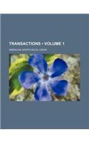 Transactions (Volume 1)