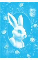 Alice in Wonderland Pastel Modern Journal - Outwards White Rabbit (Light Blue)