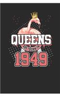 Queens Are Born In 1949: Dotted Bullet Grid Notebook / Journal (6 X 9 -120 Pages) - Birthday Gift Idea