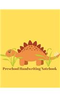 Preschool Handwriting Notebook: Dinosaur Primary School Practice Paper