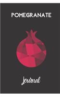 pomegranate journal: small lined Pomegranate Notebook / Travel Journal to write in (6'' x 9'') 120 pages