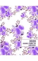 2020 Academic Planner for Landscapers: 8.5x11" 2020 Weekly And Monthly Floral Academic Calendar With Yearly Planner