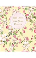 2019-2023 Five Year Planner Spring Flower -Yellow: 60 Months Planner and Calendar, Monthly Calendar Planner, Agenda Planner and Schedule Organizer, Journal Planner and Logbook, Appointment Notebook, 