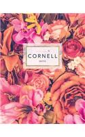 Cornell Notes: Floral Roses - 120 White Pages 8.5x11" - Note Taking System(1 College Notebooks)