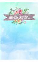 Sermon Journal: Watercolor Floral Sermon Notebook