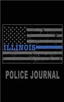 Illinois Police Journal: Illinois Thin Blue Line Police Flag Police Field Interview Notebook 5x8