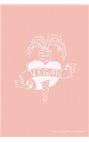Vegan Notebook Journal: College-Ruled Lined - Vegan Pink(1 Vegan Tattoo)