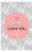 What I Love You: 100 Relationship Questions: I love you journal, What I Love You, Why I love you journal, What I Love About You 6x9Inch