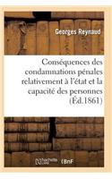 Conséquences Des Condamnations Pénales Relativement À l'État Et La Capacité Des Personnes