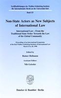 Non-State Actors as New Subjects of International Law