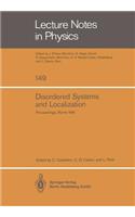 Disordered Systems and Localization