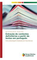 Extração de contextos definitórios a partir de textos em português