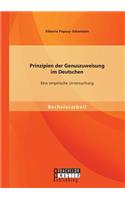 Prinzipien der Genuszuweisung im Deutschen: Eine empirische Untersuchung