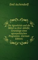Die Agrarkrisis und die Mittel zu ihrer Abhilfe; Grundzuge eines agrarpolitischen Programms  (German Edition)